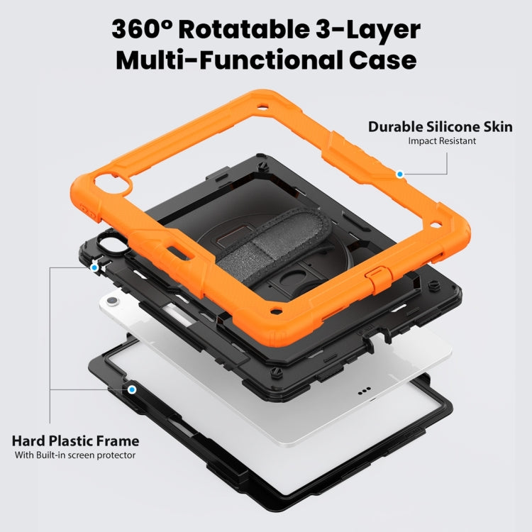 For iPad Air 13 2024 / Air 13 2025 Silicone Hybrid PC Tablet Protective Case(Orange+Black) - iPad Air 13 2025 / 2024 Cases by PMC TechLife | Online Shopping South Africa | PMC TechLife | Buy Now Pay Later Mobicred