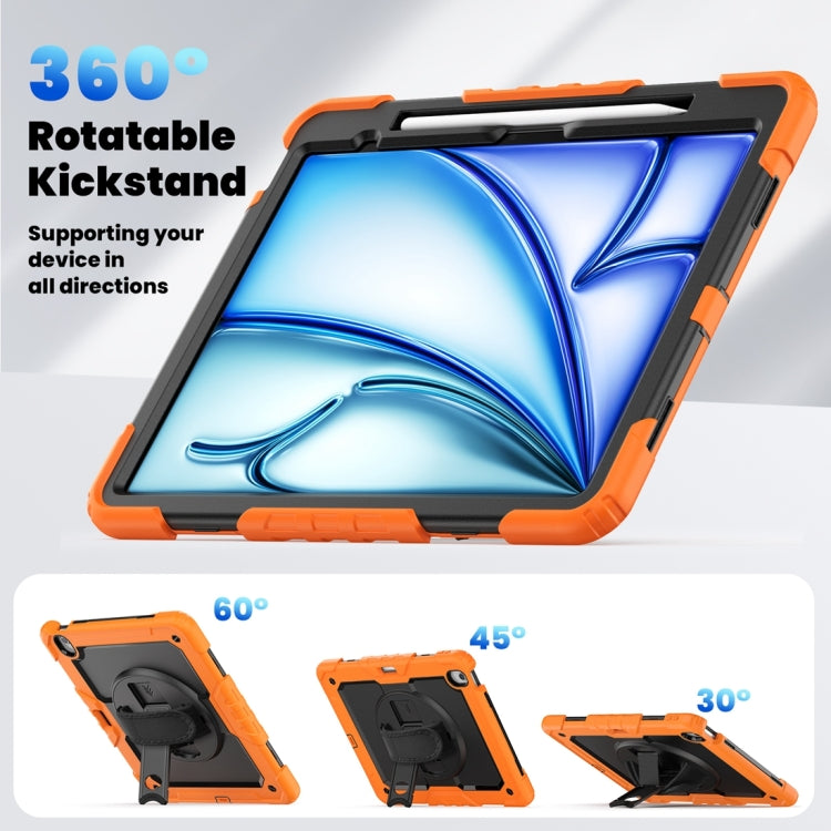 For iPad Air 13 2024 / Air 13 2025 Silicone Hybrid PC Tablet Protective Case(Orange+Black) - iPad Air 13 2025 / 2024 Cases by PMC TechLife | Online Shopping South Africa | PMC TechLife | Buy Now Pay Later Mobicred