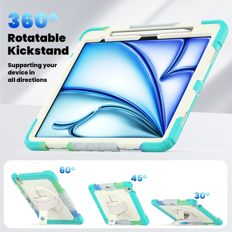 For iPad Air 13 2024 / Air 13 2025 Silicone Hybrid PC Tablet Protective Case(Rainbow Blue) - iPad Air 13 2025 / 2024 Cases by PMC TechLife | Online Shopping South Africa | PMC TechLife | Buy Now Pay Later Mobicred