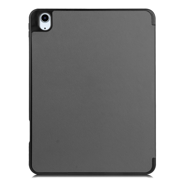 For iPad Air 11 2024 Custer TPU Pure Color 3-Fold Holder Smart Leather Tablet Case(Grey) - iPad Air 11 2024 Cases by PMC Jewellery | Online Shopping South Africa | PMC Jewellery | Buy Now Pay Later Mobicred