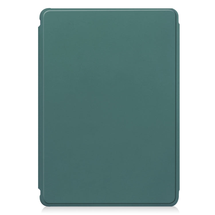 For iPad Air 13 2024 Transparent Rotation Smart Leather Tablet Case with Keyboard(Dark Green) - iPad Air 13 2024 Cases by PMC TechLife | Online Shopping South Africa | PMC TechLife | Buy Now Pay Later Mobicred