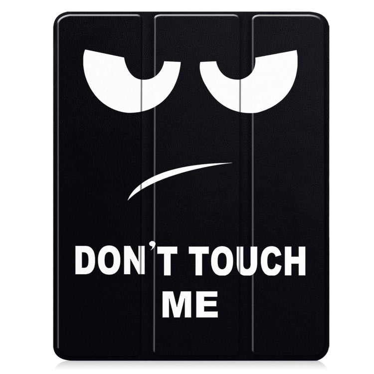 For iPad Pro 13 2024 Custer Painted 3-Fold Holder Smart Leather Tablet Case with Pen Tray(Big Eye ME) - iPad Pro 13 2024 Cases by PMC TechLife | Online Shopping South Africa | PMC TechLife | Buy Now Pay Later Mobicred