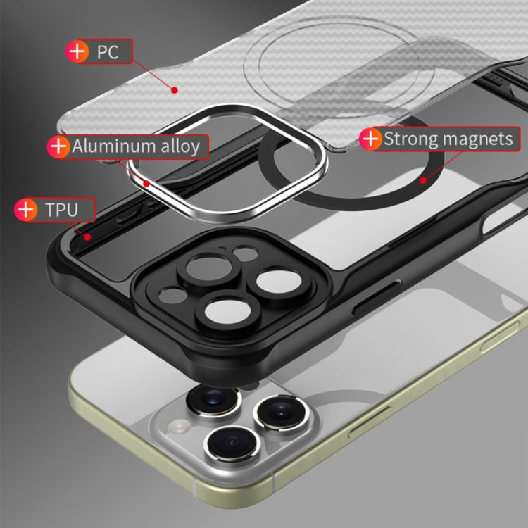 For iPhone 16 Pro Carbon Fiber Texture MagSafe Translucent Phone Case(Blue) - iPhone 16 Pro Cases by PMC TechLife | Online Shopping South Africa | PMC TechLife | Buy Now Pay Later Mobicred