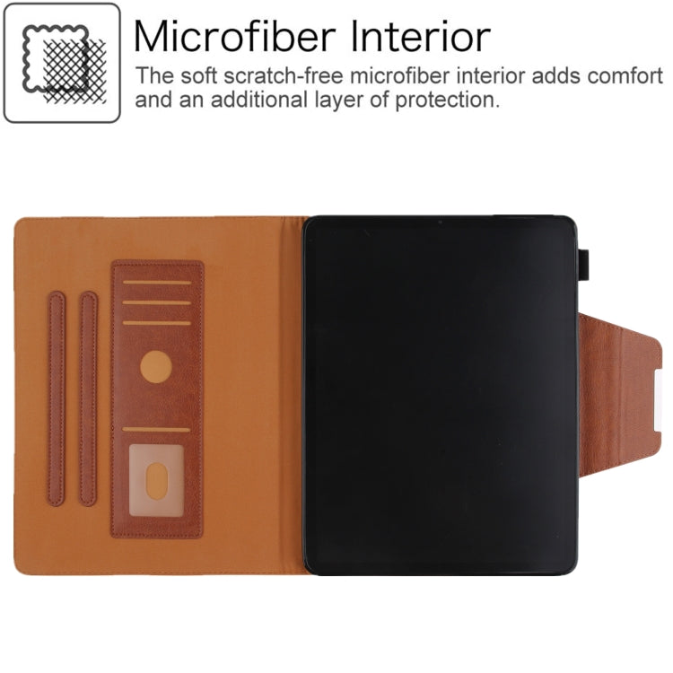 For iPad Pro 13 2024 Solid Color Metal Buckle Leather Smart Tablet Case(Brown) - free shipping - PMC TechLife - Order now!