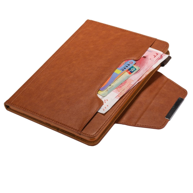 For iPad Pro 11 2024 Solid Color Metal Buckle Leather Smart Tablet Case(Brown) - iPad Pro 11 2024 Cases by PMC TechLife | Online Shopping South Africa | PMC TechLife | Buy Now Pay Later Mobicred
