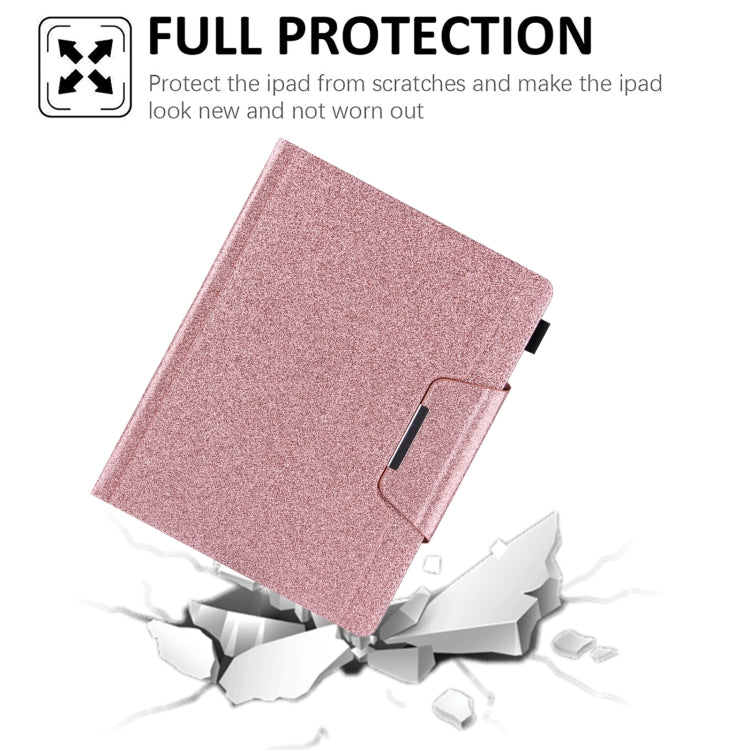 For iPad Pro 13 2024 Glitter Metal Buckle Leather Smart Tablet Case(Rose Gold) - iPad Pro 13 2024 Cases by PMC TechLife | Online Shopping South Africa | PMC TechLife | Buy Now Pay Later Mobicred