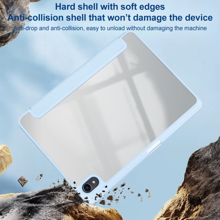 For Huawei MatePad 10.4 Clear Acrylic Deformation Leather Tablet Case(Black) - Huawei by PMC TechLife | Online Shopping South Africa | PMC TechLife | Buy Now Pay Later Mobicred