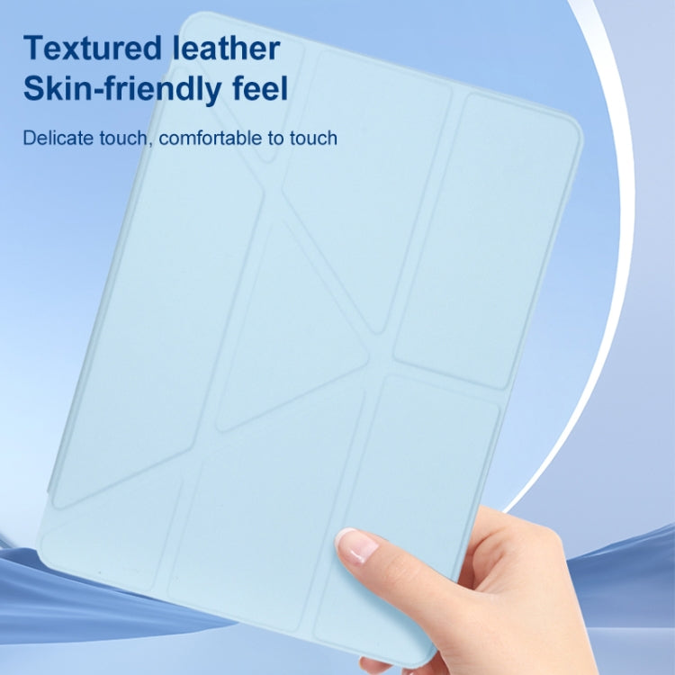 For Huawei MatePad 10.8 Clear Acrylic Deformation Leather Tablet Case(Ice Blue) - Huawei by PMC TechLife | Online Shopping South Africa | PMC TechLife | Buy Now Pay Later Mobicred