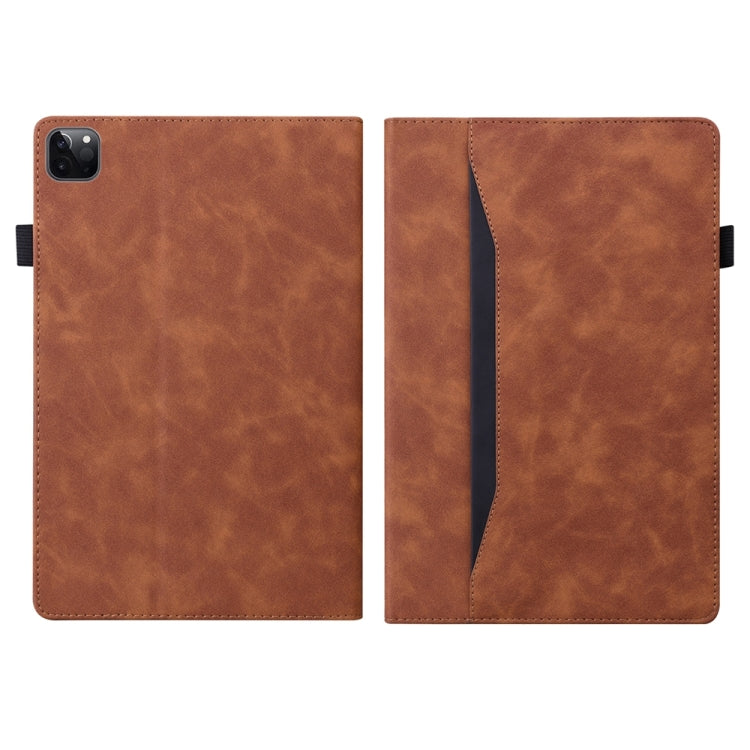 For iPad Pro 11 2024 Splicing Shockproof Leather Tablet Case(Brown) - iPad Pro 11 2024 Cases by PMC TechLife | Online Shopping South Africa | PMC TechLife | Buy Now Pay Later Mobicred