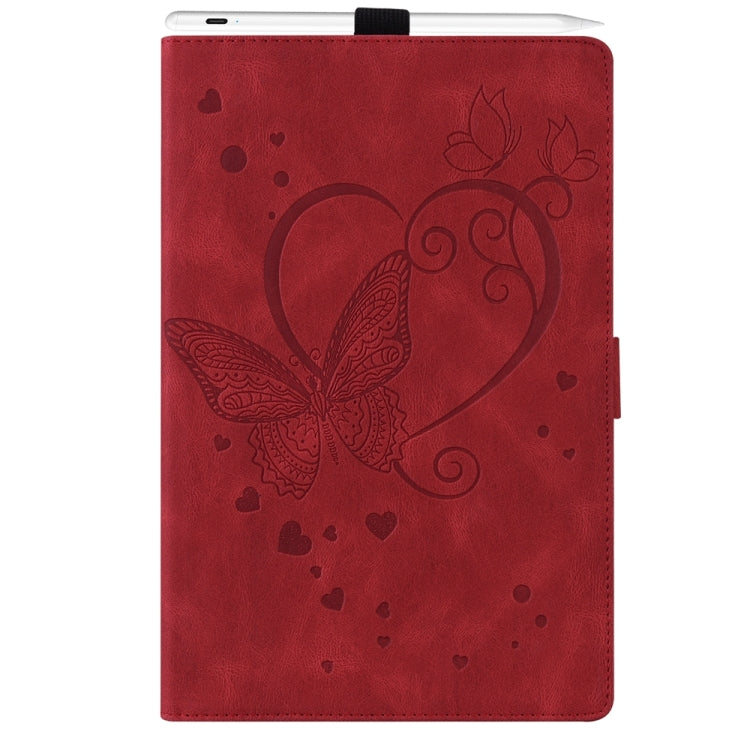 For iPad Pro 13 2024 Love Butterfly Embossed Leather Tablet Case(Red) - iPad Pro 13 2024 Cases by PMC TechLife | Online Shopping South Africa | PMC TechLife | Buy Now Pay Later Mobicred