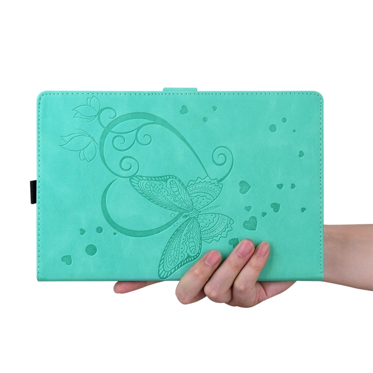 For iPad Pro 13 2024 Love Butterfly Embossed Leather Tablet Case(Mint Green) - iPad Pro 13 2024 Cases by PMC Jewellery | Online Shopping South Africa | PMC Jewellery | Buy Now Pay Later Mobicred