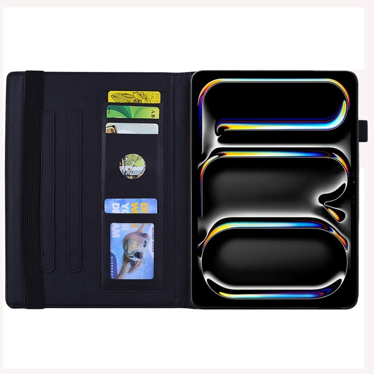 For iPad Pro 13 2024 Calf Texture Embossed Leather Tablet Case(Black) - iPad Pro 13 2024 Cases by PMC TechLife | Online Shopping South Africa | PMC TechLife | Buy Now Pay Later Mobicred