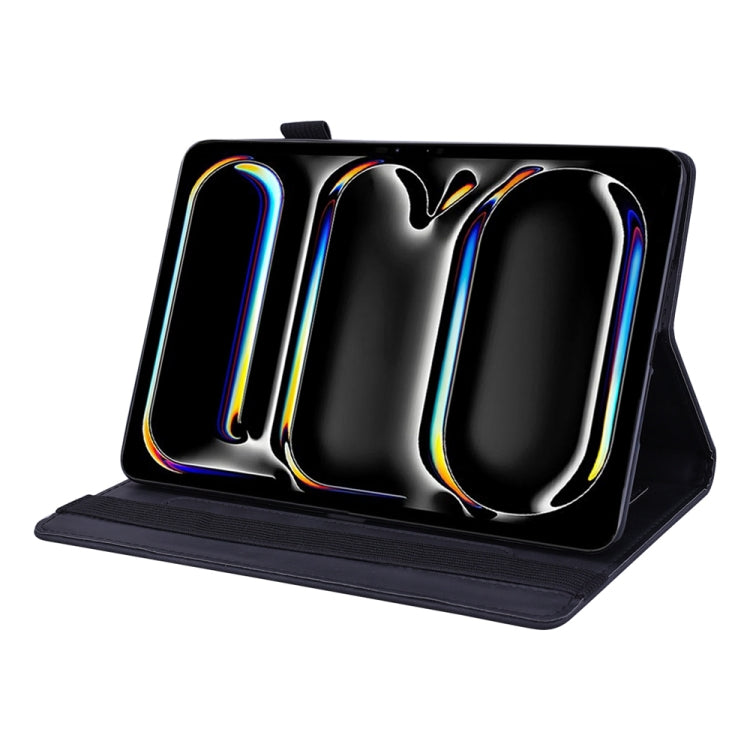 For iPad Pro 11 2024 Calf Texture Embossed Leather Tablet Case(Black) - iPad Pro 11 2024 Cases by PMC TechLife | Online Shopping South Africa | PMC TechLife | Buy Now Pay Later Mobicred