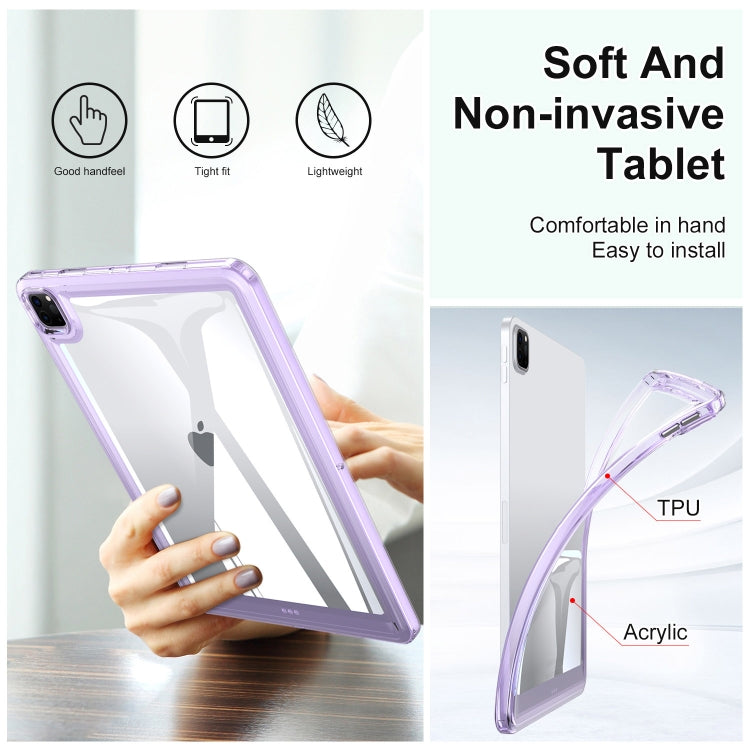 For iPad Air 11 2025 / 2024 Transparent Acrylic Tablet Case(Dark Purple) - iPad Air 11 2025 / 2024 Cases by PMC Jewellery | Online Shopping South Africa | PMC Jewellery | Buy Now Pay Later Mobicred