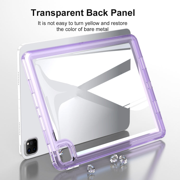 For iPad Air 11 2025 / 2024 Transparent Acrylic Tablet Case(Dark Purple) - iPad Air 11 2025 / 2024 Cases by PMC Jewellery | Online Shopping South Africa | PMC Jewellery | Buy Now Pay Later Mobicred