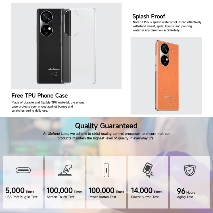 [HK Warehouse] Ulefone Note 17 Pro, 12GB+256GB, Screen Fingerprint, 6.78 inch Android 13 MediaTek Helio G99 MTK6789 Octa Core, NFC, Network: 4G(Amber Orange) - Ulefone by Ulefone | Online Shopping South Africa | PMC Jewellery