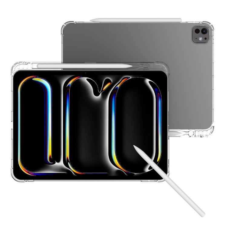 For iPad Pro 11 2024 Highly Transparent TPU Full Thicken Corners Shockproof Protective Case with Pen Slot(Transparent) - iPad Pro 11 2024 Cases by PMC Jewellery | Online Shopping South Africa | PMC Jewellery | Buy Now Pay Later Mobicred