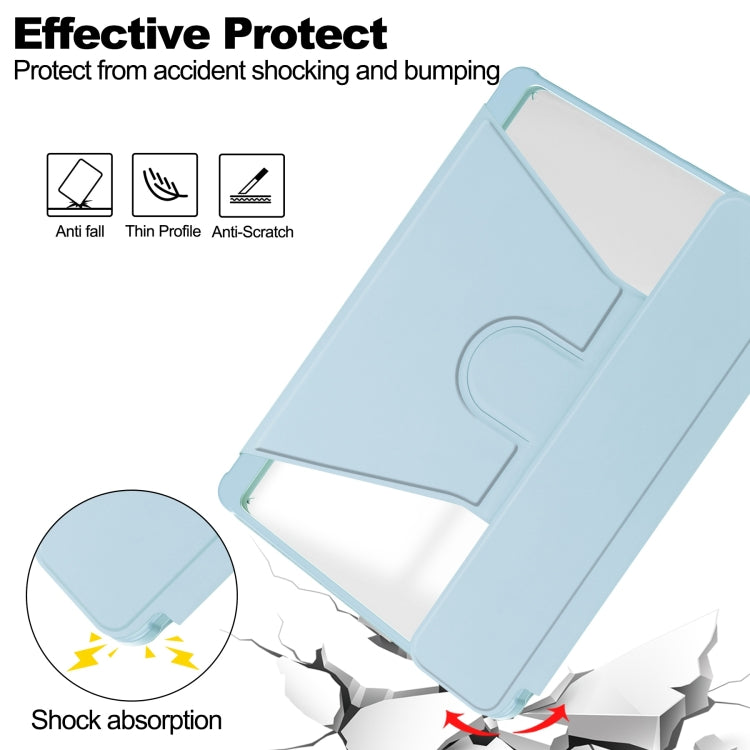 For iPad Pro 13 2024 Transparent Rotation Smart Leather Tablet Case(Sky Blue) - iPad Pro 13 2024 Cases by PMC TechLife | Online Shopping South Africa | PMC TechLife | Buy Now Pay Later Mobicred
