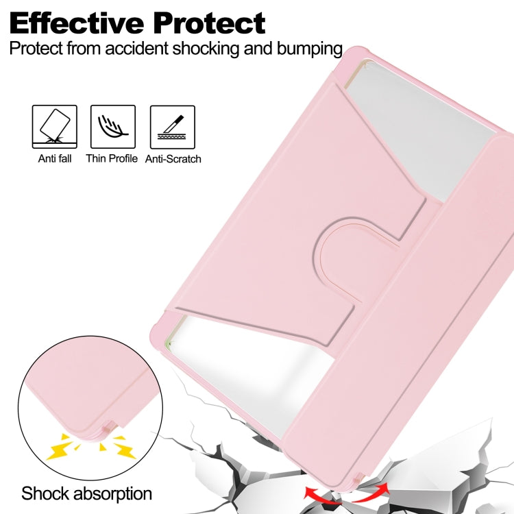 For iPad Air 13 2025 / 2024 Transparent Rotation Smart Leather Tablet Case(Pink) - iPad Air 13 2025 / 2024 Cases by PMC TechLife | Online Shopping South Africa | PMC TechLife | Buy Now Pay Later Mobicred