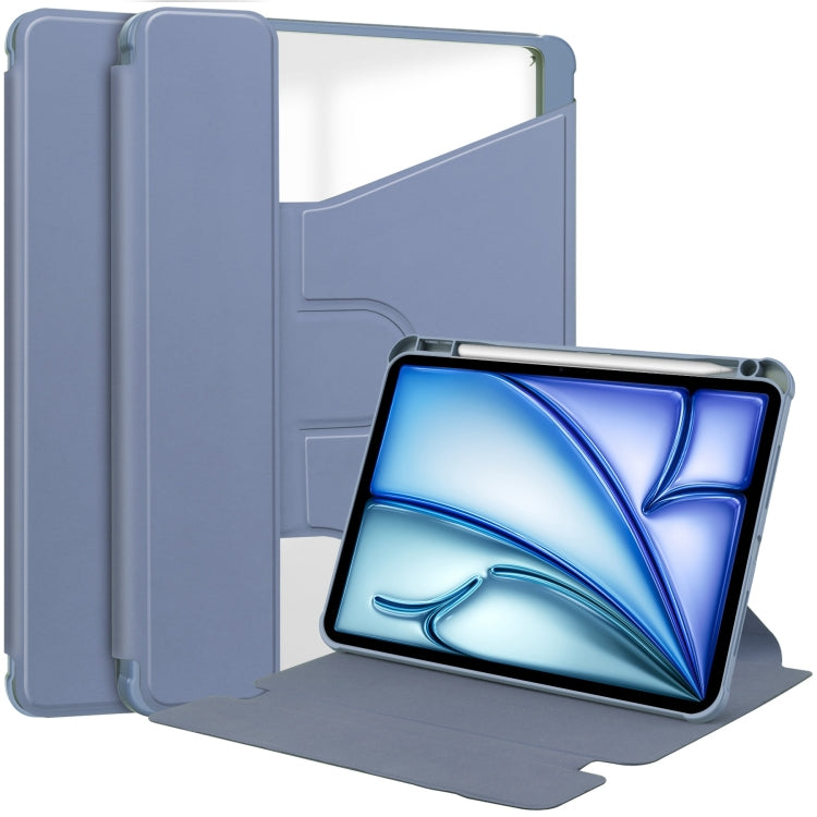 For iPad Air 11 2025 / 2024 Transparent Rotation Smart Leather Tablet Case(Lavender) - iPad Air 11 2025 / 2024 Cases by PMC TechLife | Online Shopping South Africa | PMC TechLife | Buy Now Pay Later Mobicred