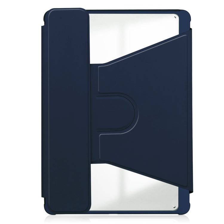For iPad Air 11 2024 Transparent Rotation Smart Leather Tablet Case(Dark Blue) - iPad Air 11 2024 Cases by PMC TechLife | Online Shopping South Africa | PMC TechLife | Buy Now Pay Later Mobicred
