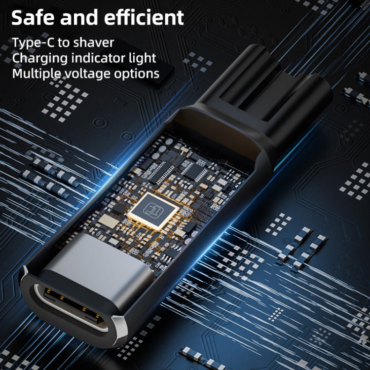 Shaver / Clipper Charging Adapter for Philips, Interface:Type-C to 4.3V Single Slot(Grey) - Shavers Parts by PMC TechLife | Online Shopping South Africa | PMC TechLife | Buy Now Pay Later Mobicred