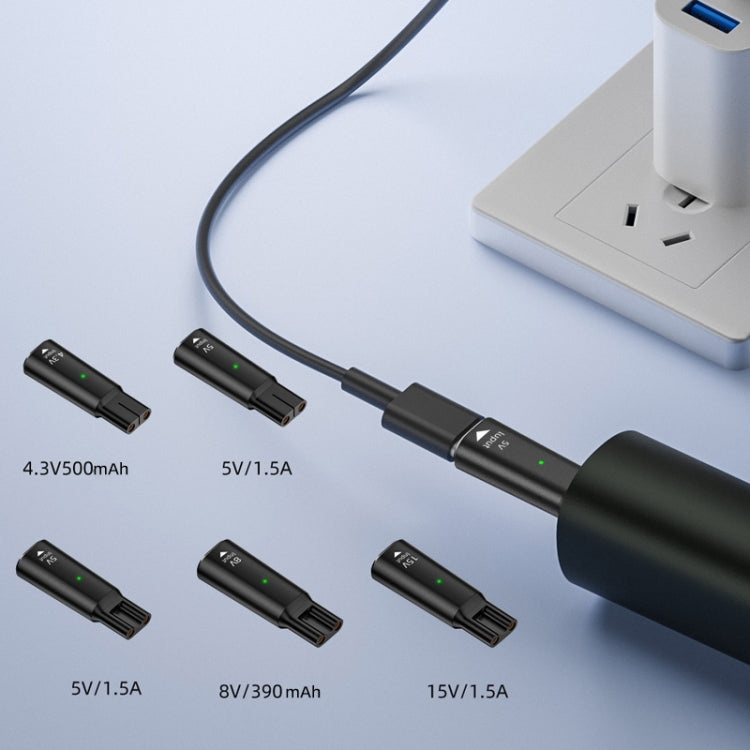 Shaver / Clipper Charging Adapter for Philips, Interface:Type-C to 5V Oval(Grey) - Accessories by PMC TechLife | Online Shopping South Africa | PMC TechLife | Buy Now Pay Later Mobicred