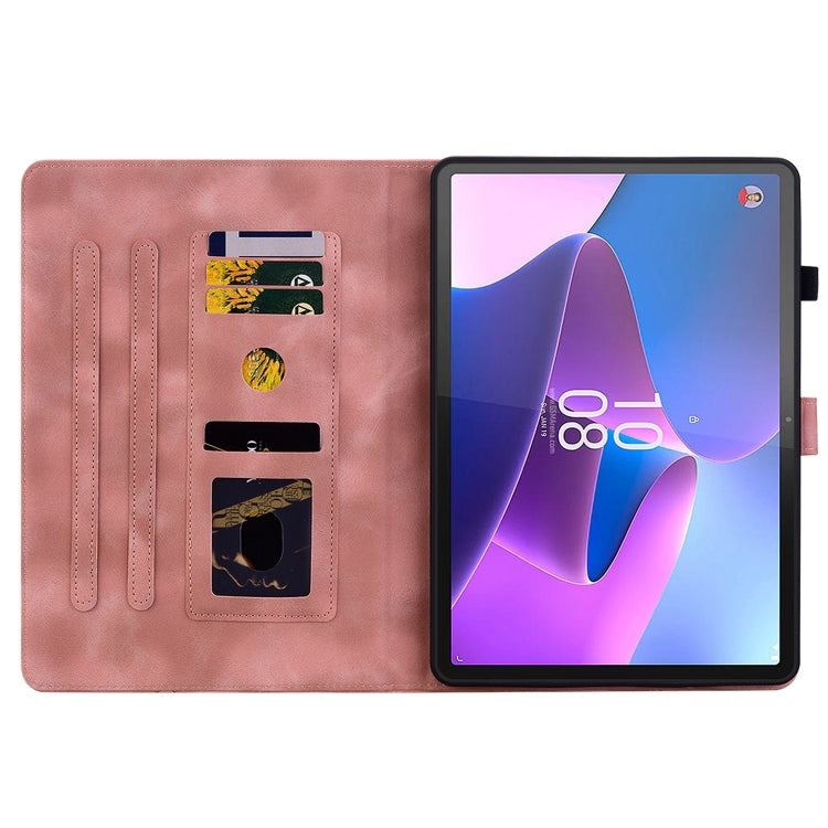 For Lenovo Tab P11 Pro Gen 2 11.2 Lily Embossed Leather Tablet Case(Pink) - Lenovo by PMC TechLife | Online Shopping South Africa | PMC TechLife | Buy Now Pay Later Mobicred