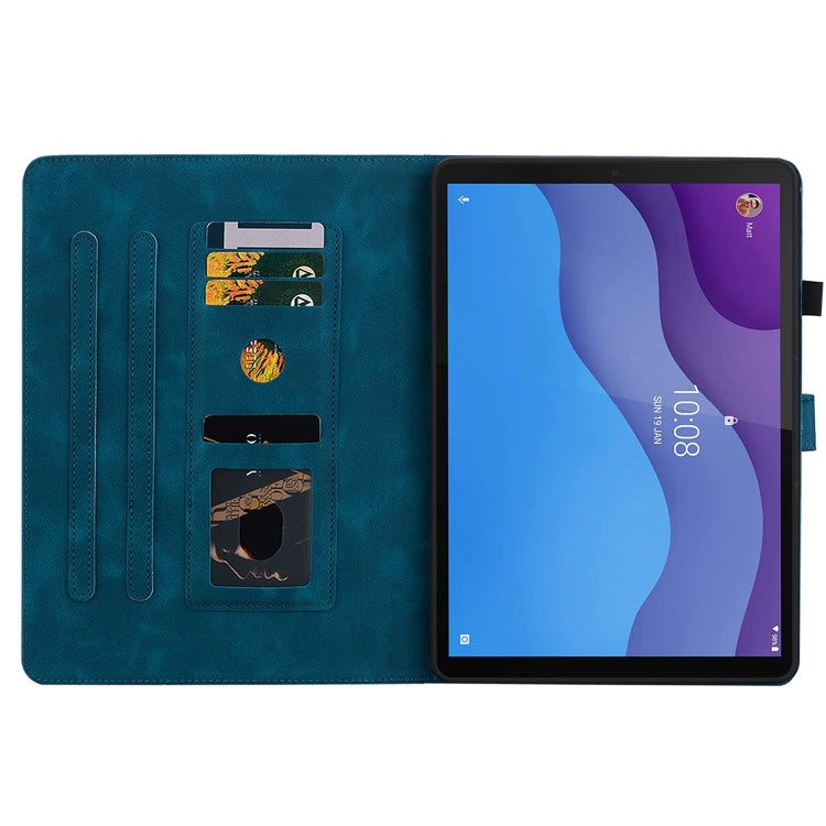For Lenovo Tab M10 HD Gen2 Lily Embossed Leather Tablet Case(Dark Blue) - free shipping - PMC TechLife - Order now!