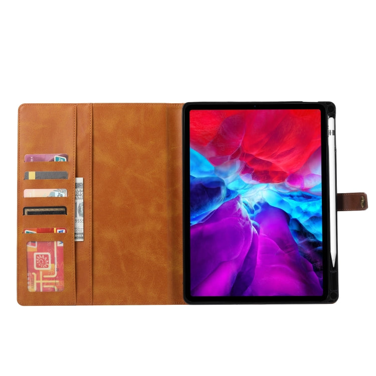 For iPad Pro 11 2024 Calf Texture Double Fold Clasp Horizontal Flip Leather Smart Tablet Case(Brown) - iPad Pro 11 2024 Cases by PMC Jewellery | Online Shopping South Africa | PMC Jewellery | Buy Now Pay Later Mobicred