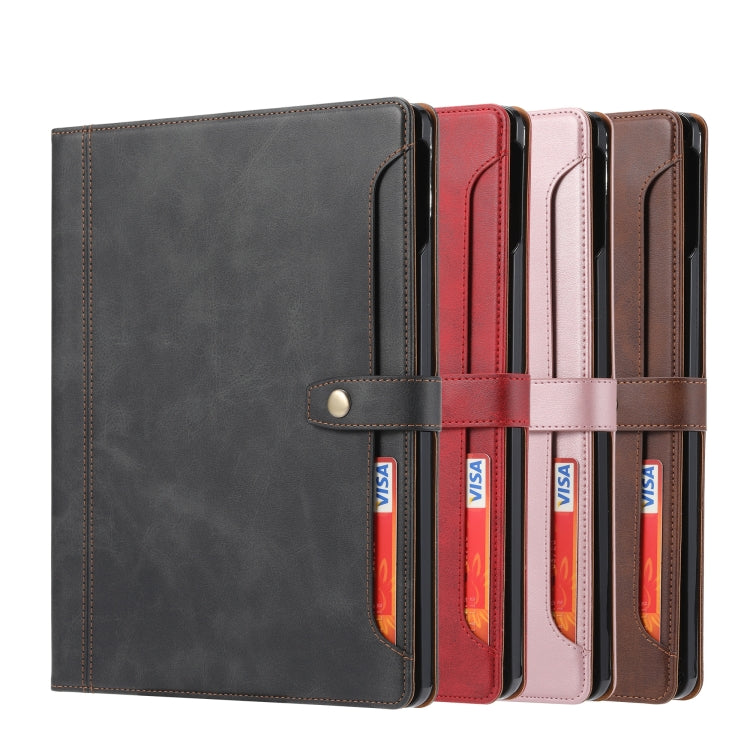 For iPad Pro 11 2024 Calf Texture Double Fold Clasp Horizontal Flip Leather Smart Tablet Case(Black) - iPad Pro 11 2024 Cases by PMC TechLife | Online Shopping South Africa | PMC TechLife | Buy Now Pay Later Mobicred