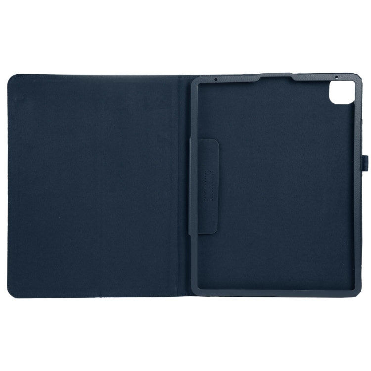 For iPad Air 11 2024 Litchi Texture Solid Color Leather Tablet Case(Dark Blue) - iPad Air 11 2024 Cases by PMC TechLife | Online Shopping South Africa | PMC TechLife | Buy Now Pay Later Mobicred