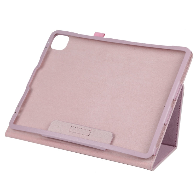 For iPad Air 11 2024 Litchi Texture Solid Color Leather Tablet Case(Pink) - iPad Air 11 2024 Cases by PMC Jewellery | Online Shopping South Africa | PMC Jewellery | Buy Now Pay Later Mobicred