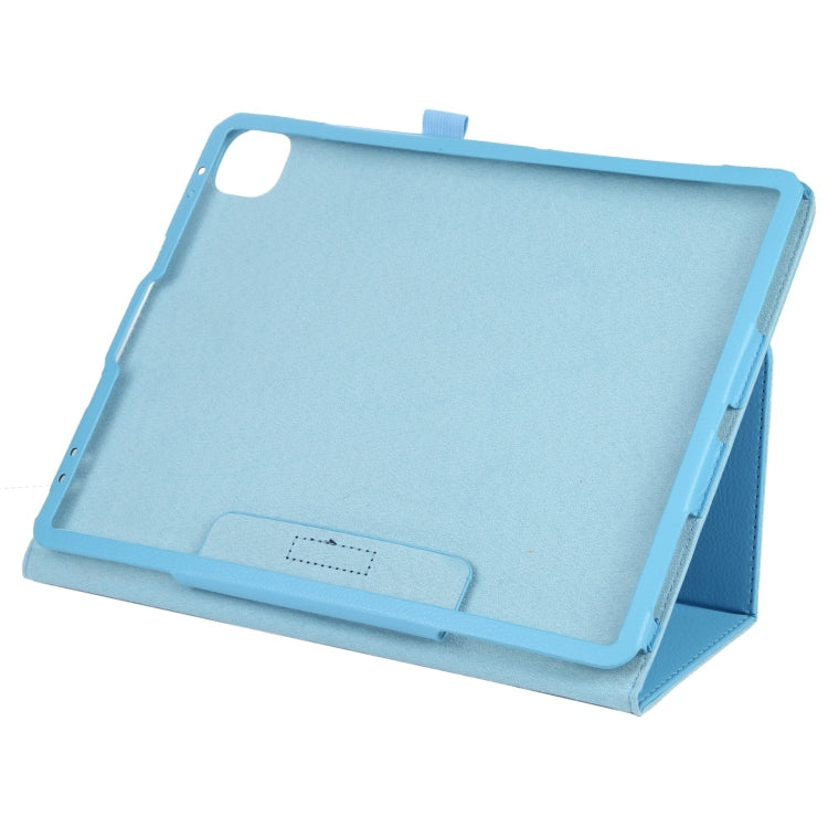 For iPad Air 11 2024 Litchi Texture Solid Color Leather Tablet Case(Sky Blue) - iPad Air 11 2024 Cases by PMC TechLife | Online Shopping South Africa | PMC TechLife | Buy Now Pay Later Mobicred