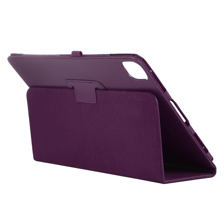 For iPad Pro 13 2024 Litchi Texture Solid Color Leather Tablet Case(Purple) - iPad Pro 13 2024 Cases by PMC TechLife | Online Shopping South Africa | PMC TechLife | Buy Now Pay Later Mobicred