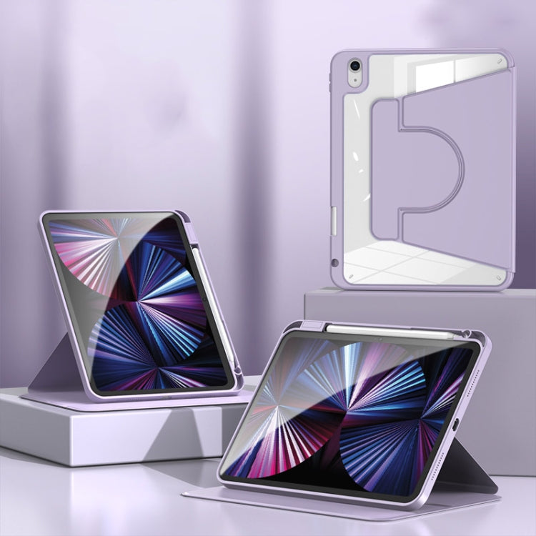 For iPad Pro 13 2024 2 in 1 Acrylic Split Rotating Leather Tablet Case(Lavender) - iPad Pro 13 2024 Cases by PMC Jewellery | Online Shopping South Africa | PMC Jewellery | Buy Now Pay Later Mobicred