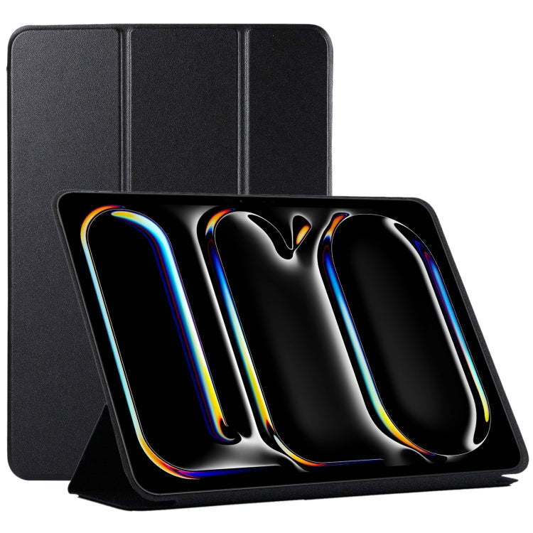 For iPad Pro 13 2024 Double-sided Clip Non-buckle Magnetic PU Smart Tablet Case(Black) - iPad Air 13 2025 / 2024 Cases by PMC TechLife | Online Shopping South Africa | PMC TechLife | Buy Now Pay Later Mobicred