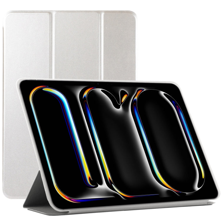 For iPad Pro 11 2024 Double-sided Clip Non-buckle Magnetic PU Smart Tablet Case(Gold) - iPad Pro 11 2024 Cases by PMC TechLife | Online Shopping South Africa | PMC TechLife | Buy Now Pay Later Mobicred