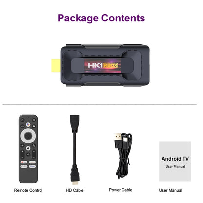 HK1 RBOX D8 RK3528 Android 13.0 Quad Core 8K HD Wifi6 Bluetooth TV Stick, RAM:2GB+16GB(UK Plug) - Android TV Sticks by PMC Jewellery | Online Shopping South Africa | PMC Jewellery | Buy Now Pay Later Mobicred