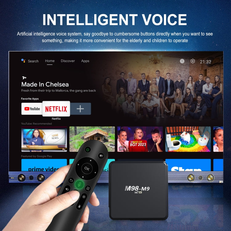 M98-M9 Quad-core ARM Cortex-A53 WiFi Bluetooth 4K HD Android TV Box, RAM:2GB+8GB(UK Plug) - Allwinner H3 by PMC TechLife | Online Shopping South Africa | PMC TechLife | Buy Now Pay Later Mobicred