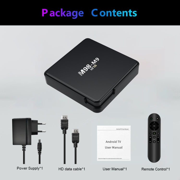 M98-M9 Quad-core ARM Cortex-A53 WiFi Bluetooth 4K HD Android TV Box, RAM:2GB+8GB(UK Plug) - Allwinner H3 by PMC TechLife | Online Shopping South Africa | PMC TechLife | Buy Now Pay Later Mobicred