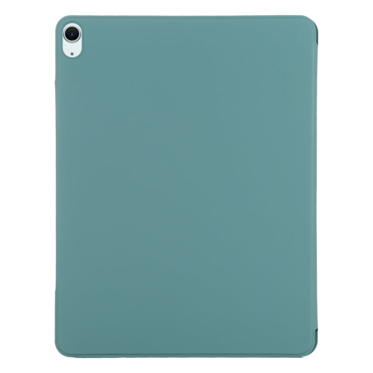 For iPad Air 11 2024 Double-sided Clip Fixed Buckle Magnetic PU Leather Smart Tablet Case(Green) - iPad Air 11 2024 Cases by PMC TechLife | Online Shopping South Africa | PMC TechLife | Buy Now Pay Later Mobicred