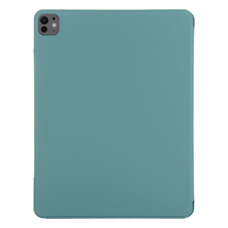 For iPad Pro 11 2024 Double-sided Clip Fixed Buckle Magnetic PU Leather Smart Tablet Case(Green) - iPad Pro 11 2024 Cases by PMC Jewellery | Online Shopping South Africa | PMC Jewellery | Buy Now Pay Later Mobicred