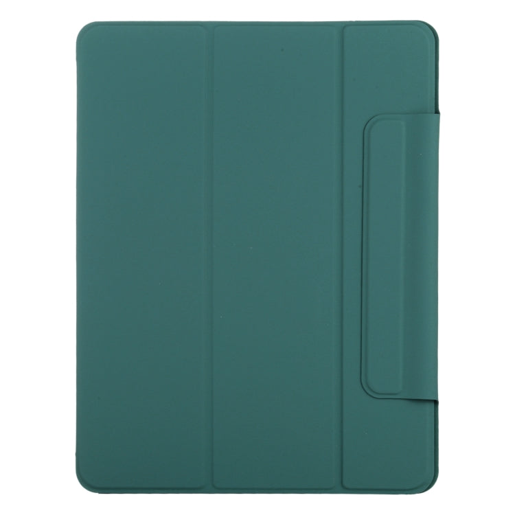 For iPad Pro 11 2024 Double-sided Clip Fixed Buckle Magnetic PU Leather Smart Tablet Case(Dark Green) - iPad Pro 11 2024 Cases by PMC TechLife | Online Shopping South Africa | PMC TechLife | Buy Now Pay Later Mobicred