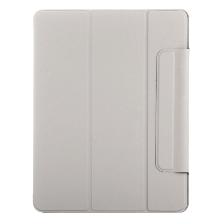 For iPad Pro 11 2024 Double-sided Clip Fixed Buckle Magnetic PU Leather Smart Tablet Case(Grey) - iPad Pro 11 2024 Cases by PMC TechLife | Online Shopping South Africa | PMC TechLife | Buy Now Pay Later Mobicred
