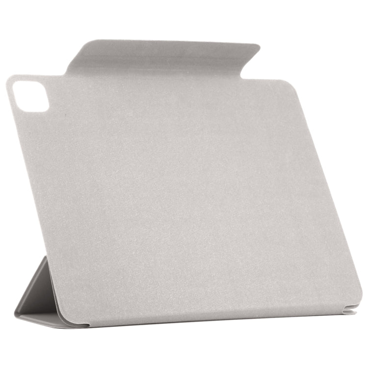 For iPad Pro 11 2024 Double-sided Clip Fixed Buckle Magnetic PU Leather Smart Tablet Case(Grey) - iPad Pro 11 2024 Cases by PMC TechLife | Online Shopping South Africa | PMC TechLife | Buy Now Pay Later Mobicred