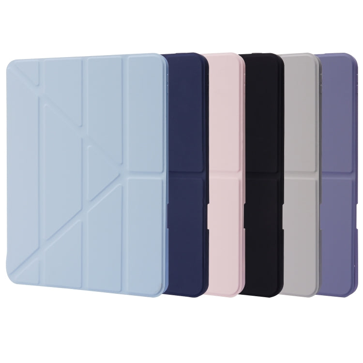 For iPad Pro 13 2024 Deformation Transparent Acrylic Leather Tablet Case(Dark Blue) - iPad Pro 13 2024 Cases by PMC TechLife | Online Shopping South Africa | PMC TechLife | Buy Now Pay Later Mobicred
