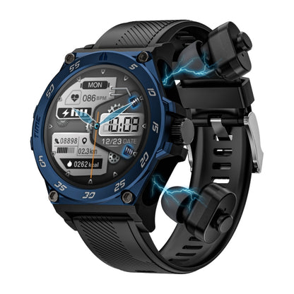 LC18 1.53 inch IP67 BT5.0 Sport Smart Watch with Earbuds, Support Bluetooth Call / Sleep / Blood Oxygen / Heart Rate / Blood Pressure Health Monitor(Blue) - Smart Watches by PMC Jewellery | Online Shopping South Africa | PMC Jewellery | Buy Now Pay Later Mobicred