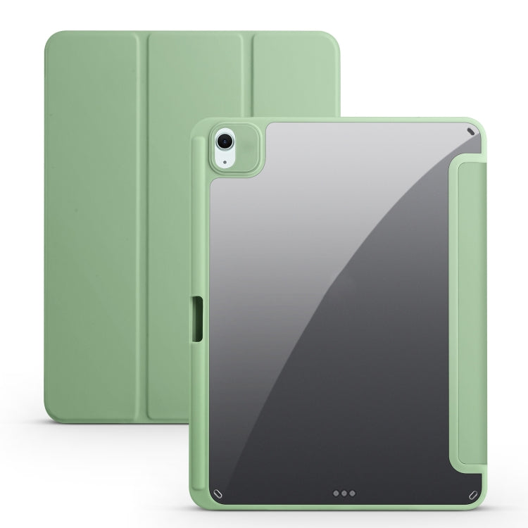 For iPad Air 11 2024 Acrylic 3-folding Smart Leather Tablet Case(Green) - iPad Air 11 2024 Cases by PMC TechLife | Online Shopping South Africa | PMC TechLife | Buy Now Pay Later Mobicred