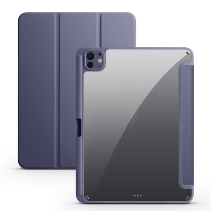 For iPad Pro 13 2024 Acrylic 3-folding Smart Leather Tablet Case(Purple) - iPad Pro 13 2024 Cases by PMC Jewellery | Online Shopping South Africa | PMC Jewellery | Buy Now Pay Later Mobicred